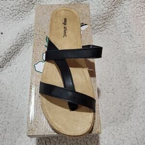 NEW Easy Street Women's Song Slide Sandal Black SIZE 7